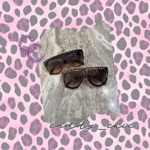 Half Moon Sunglasses Bundle of 2 | Tortoise & Leopard Frames
